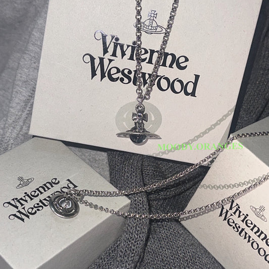Vivienne Westwood Man Vintage Grey Orb Pendant Necklace