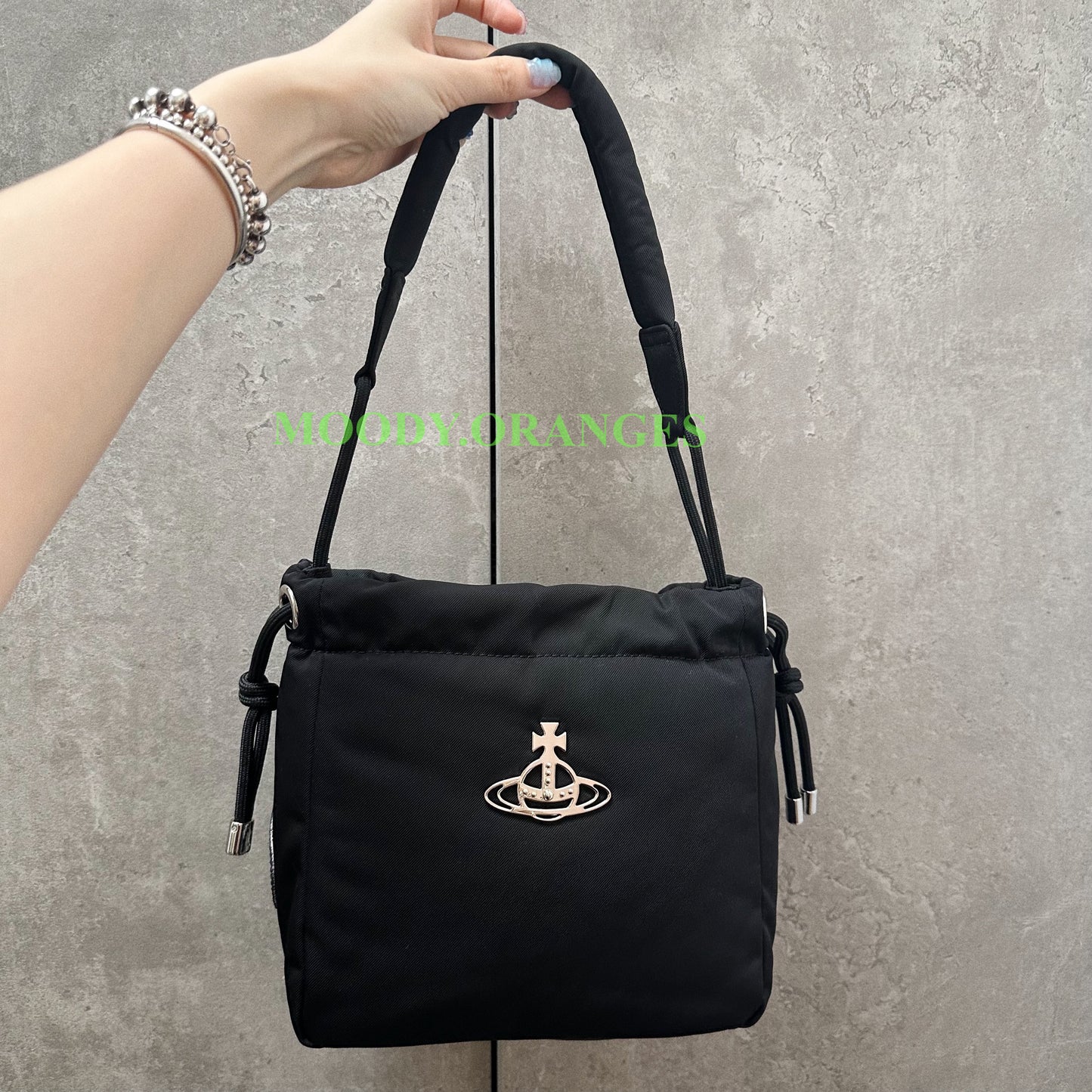 Vivienne Westwood Re-Nylon Hilary Small Bucket Bag