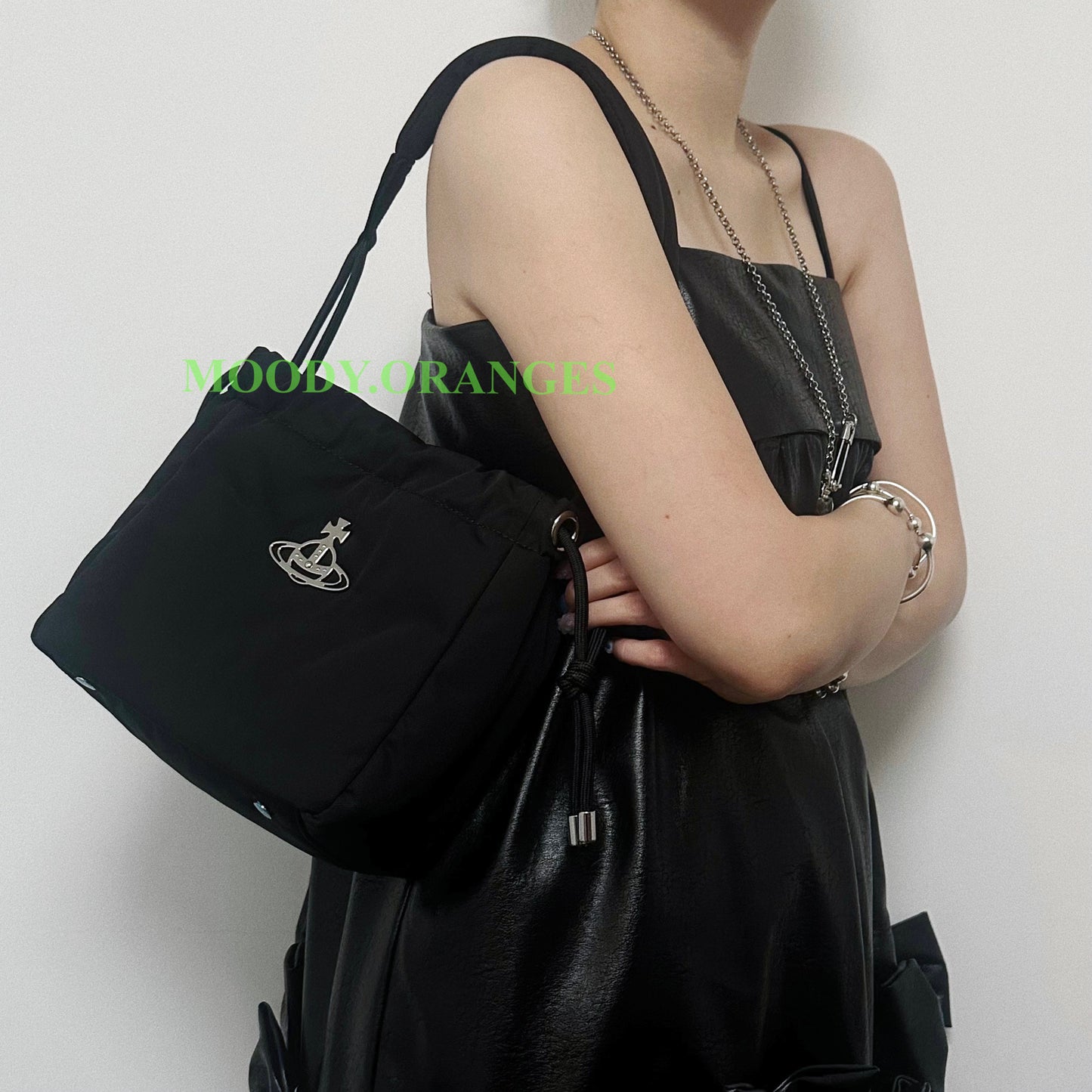 Vivienne Westwood Re-Nylon Hilary Small Bucket Bag