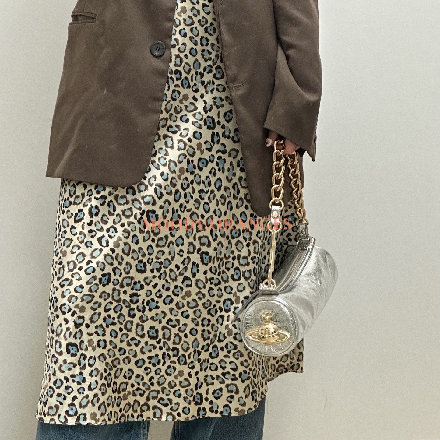 Vivienne Westwood Silver Cindy Cylinder Bag