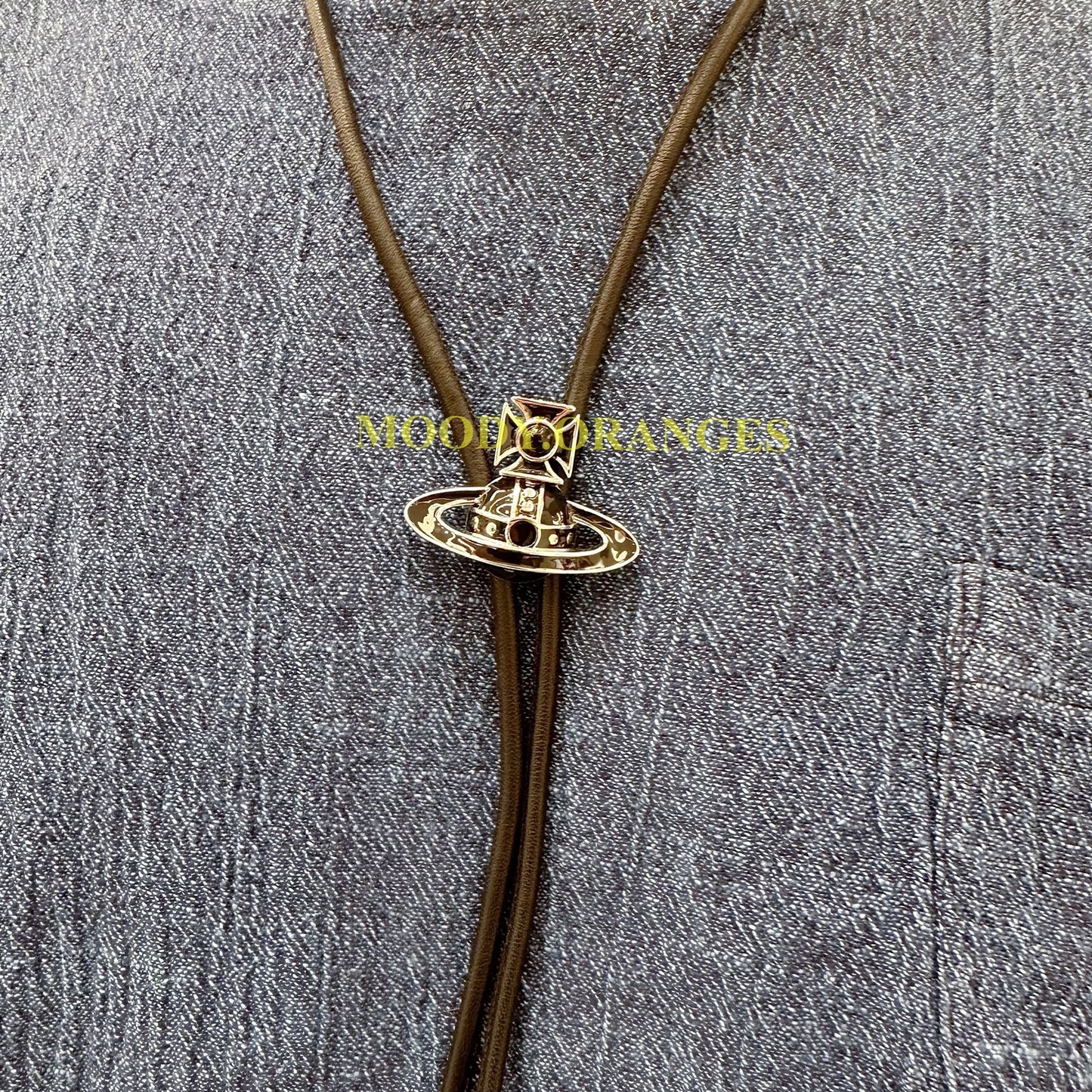 Vivienne Westwood Black Leather Bolo Tie