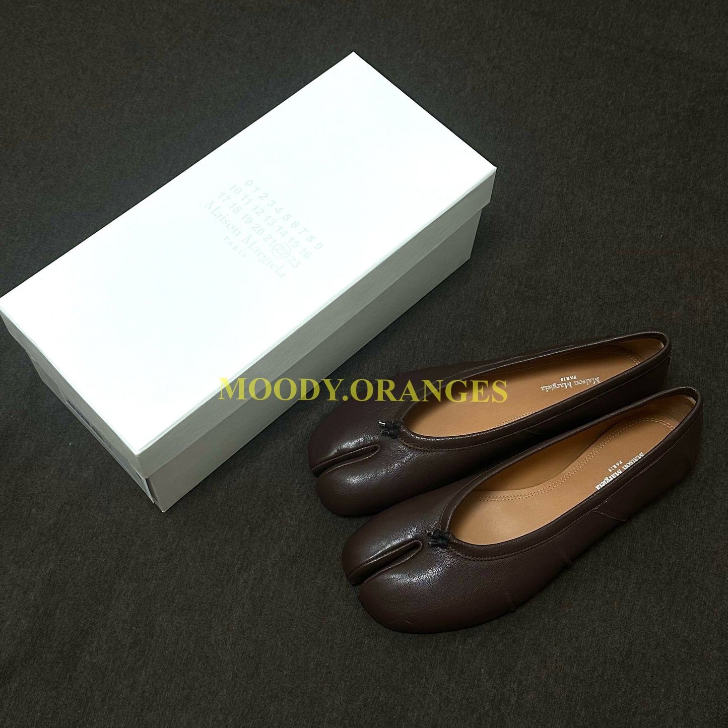 Maison Margiela Tabi Leather Ballerina Flat