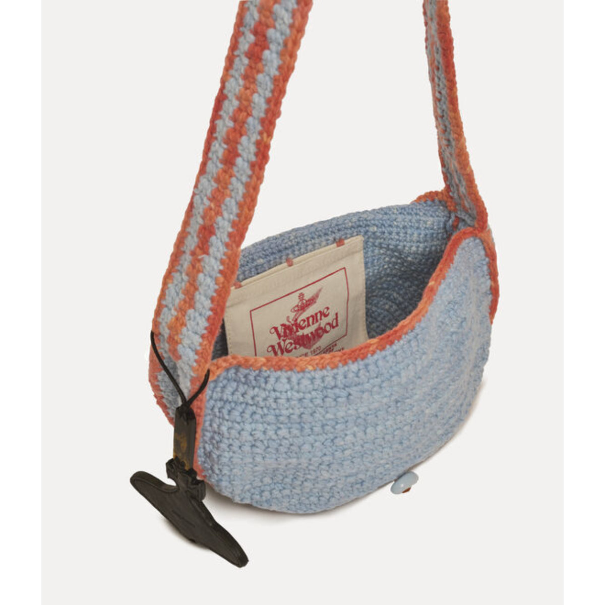 Vivienne Westwood Lucky Halfmoon Crochet Bag - MOODY ORANGES