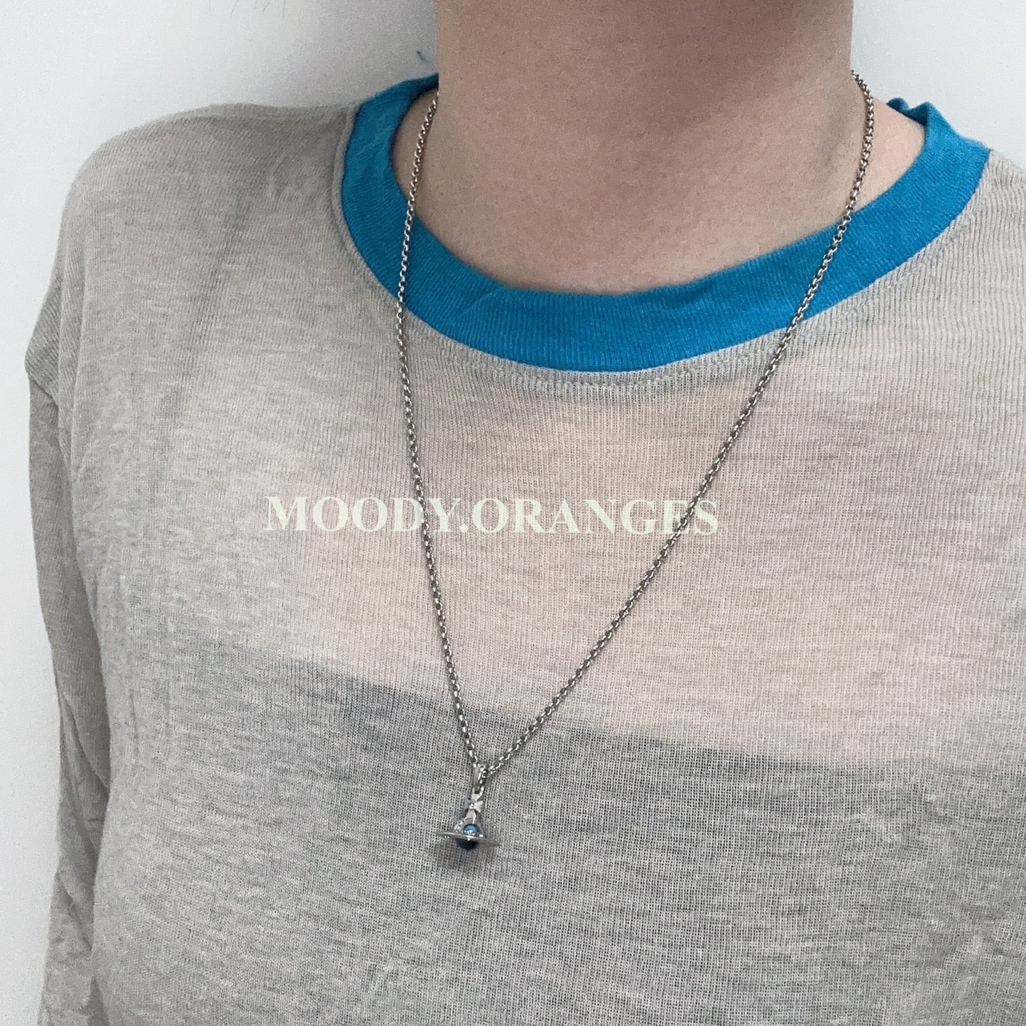 Vivienne Westwood Blue Orb Necklace