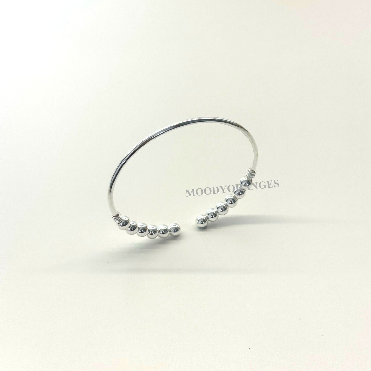 Silver 925 - Thin Silver Chain Balls Bangle