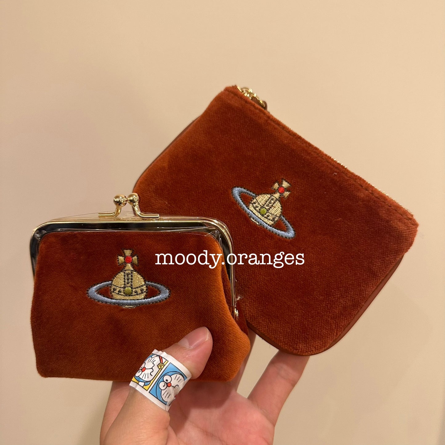 Vivienne Westwood Velvet Coin Case & Mini Wallet