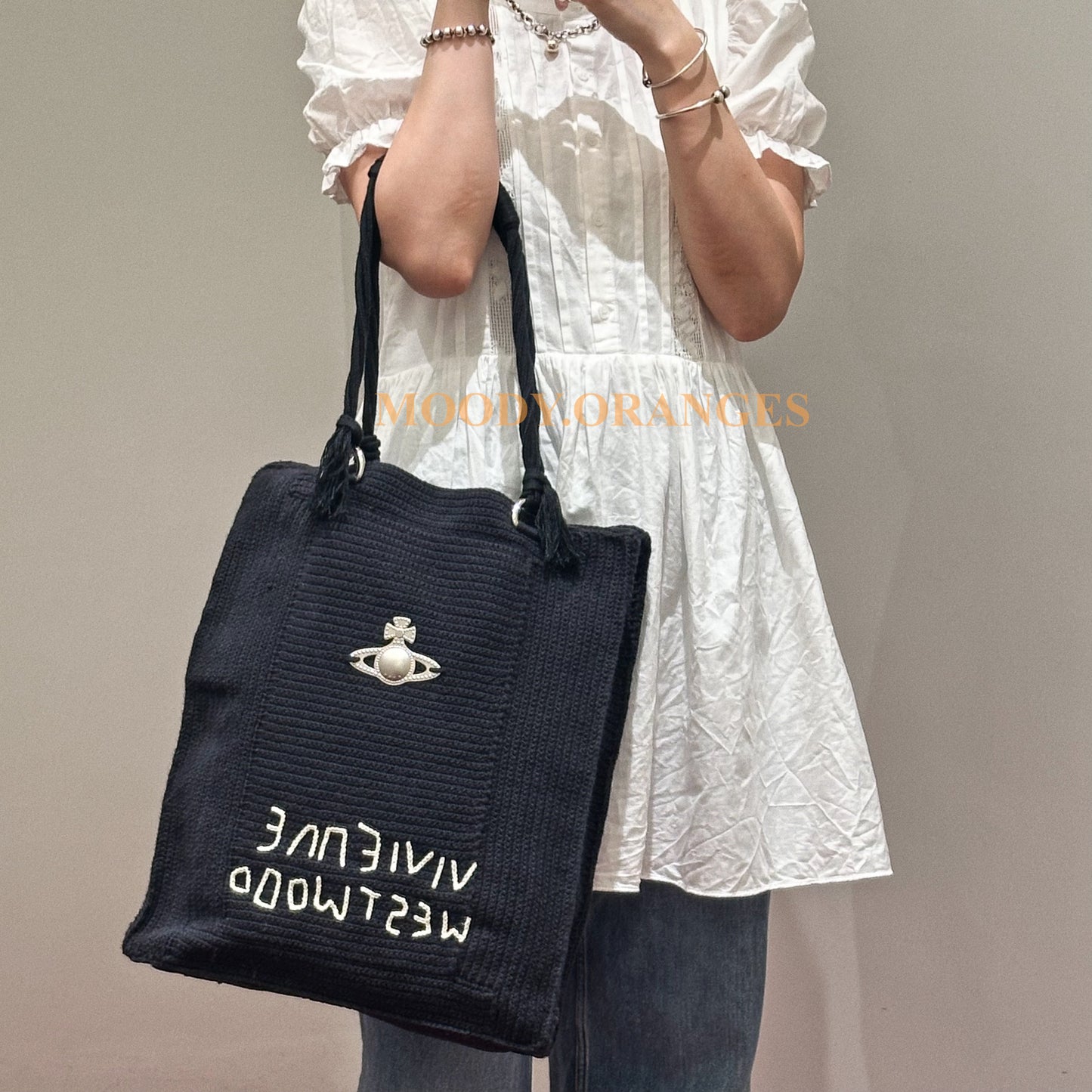 Vivienne Westwood Mabel Crochet Tote Bag