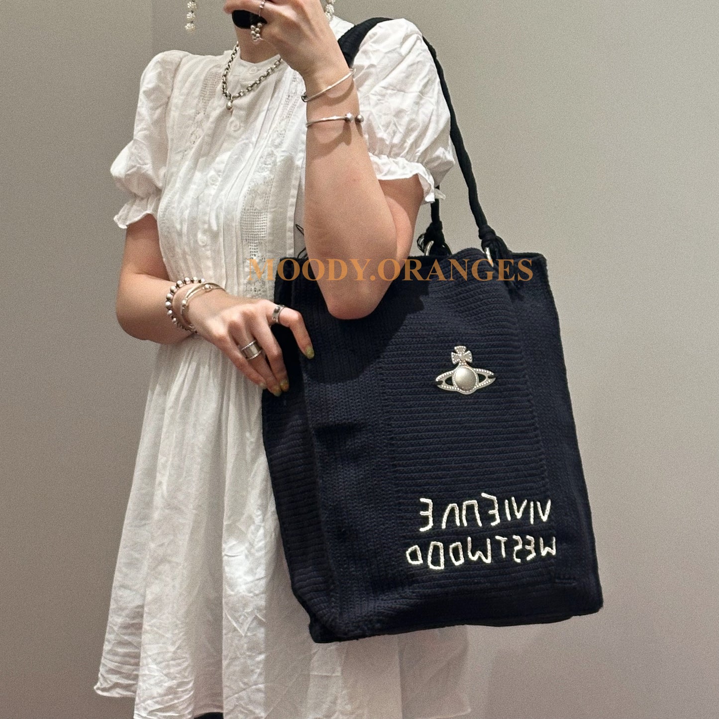 Vivienne Westwood Mabel Crochet Tote Bag