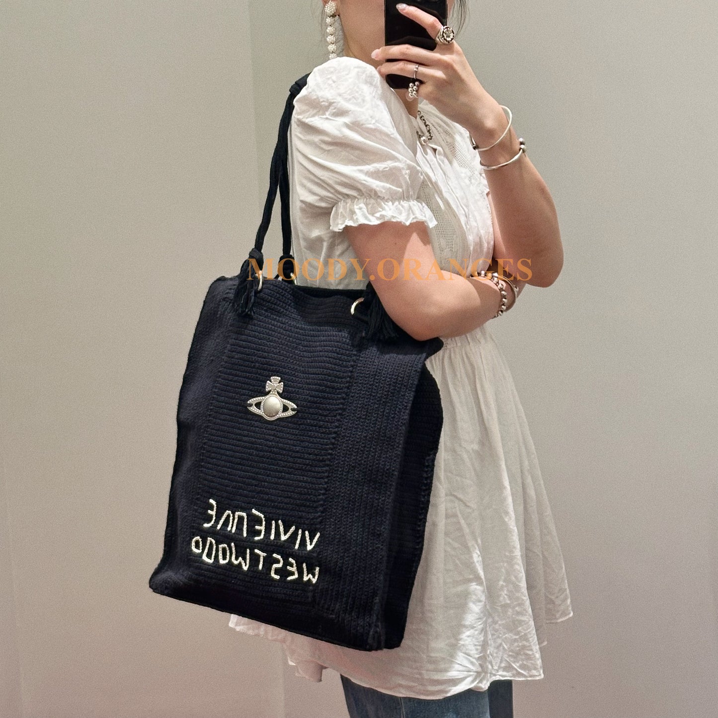 Vivienne Westwood Mabel Crochet Tote Bag