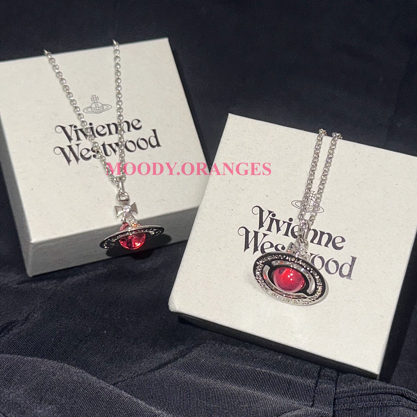 Vivienne Westwood Red Tiny Orb Necklace