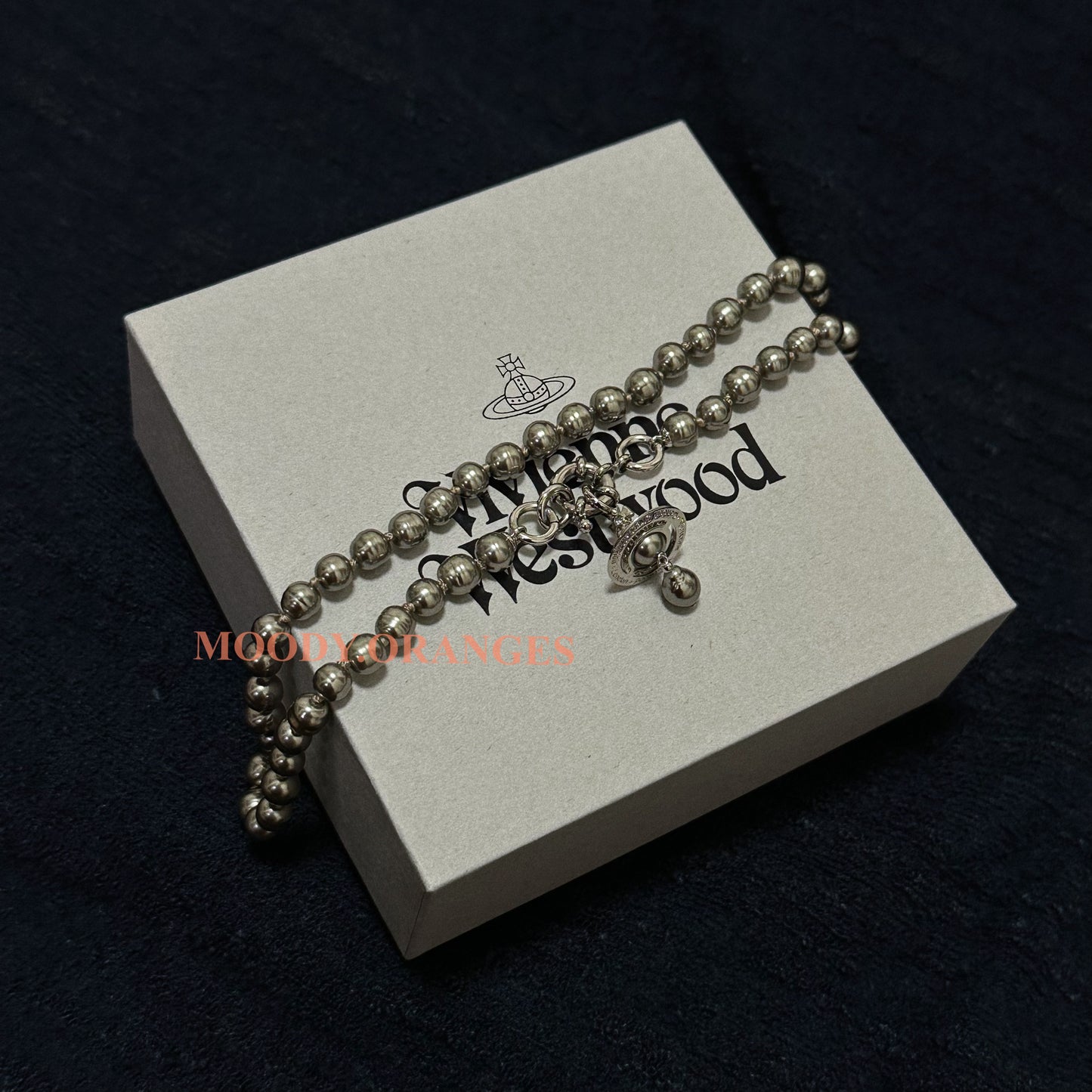 Vivienne Westwood Gunmetal Aleksa Orb-pendant Necklace