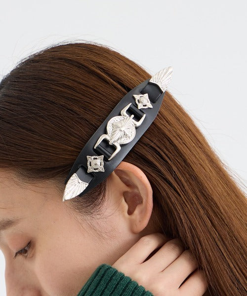 Toga Too Meatl Leather Barrette (Hairclip)
