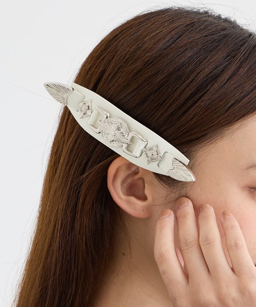Toga Too Meatl Leather Barrette (Hairclip)
