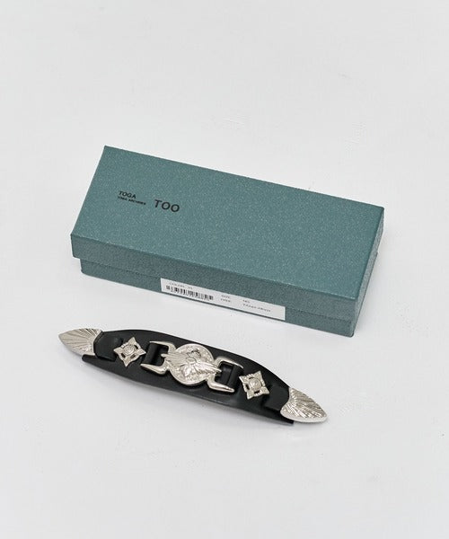 Toga Too Meatl Leather Barrette (Hairclip)
