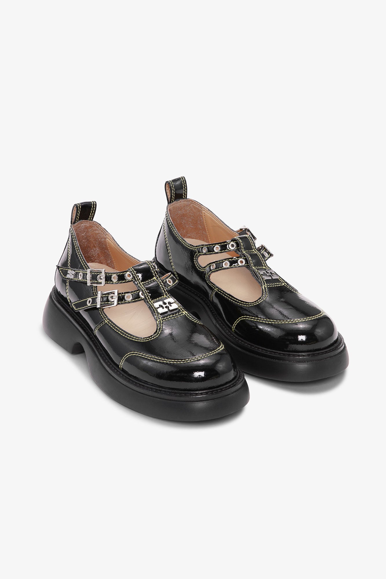 GANNI Black Mary Jane Shoes