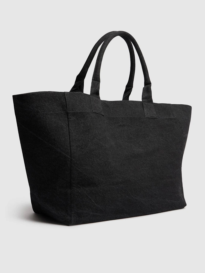 GANNI Black Denim Tote Bag