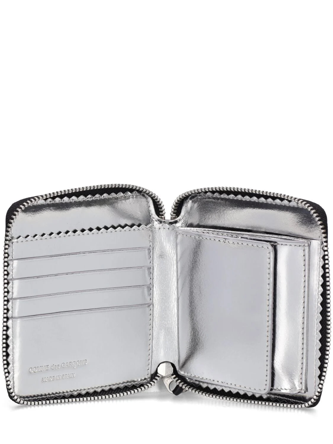 Comme des Garçons Wallet Mirror inside leather wallet - MOODY ORANGES