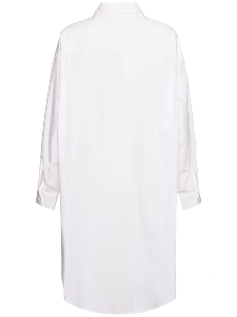 MM6 Maison Margiela Logo cotton poplin mini dress