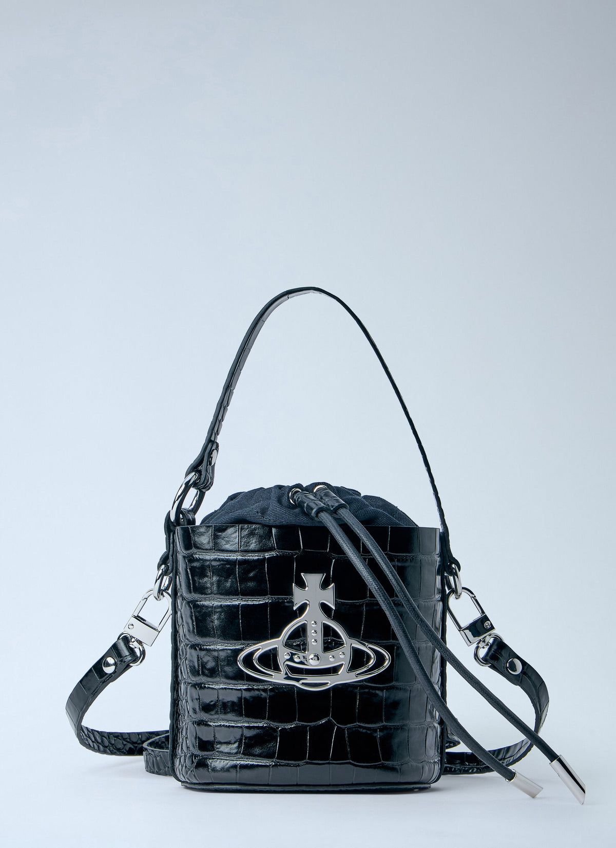Vivienne Westwood Black Crocs Daisy bucket bag - MOODY ORANGES