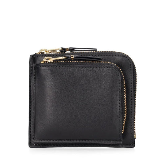 Comme des Garçons Wallet Black Outside pocket zip wallet - MOODY ORANGES