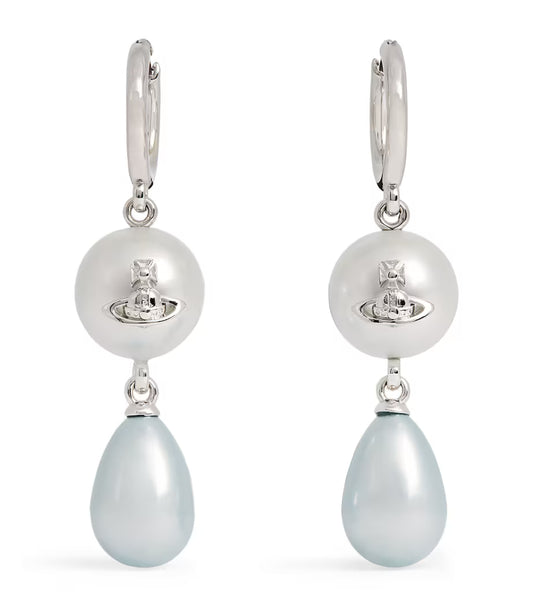 Vivienne Westwood Faux Pearl Martha Drop Earrings - MOODY ORANGES