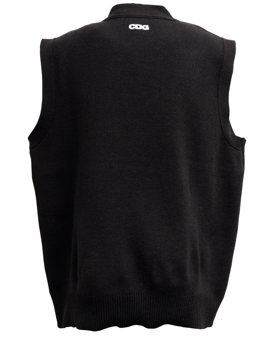 OVERSIZED CARDIGAN VEST - MOODY ORANGES
