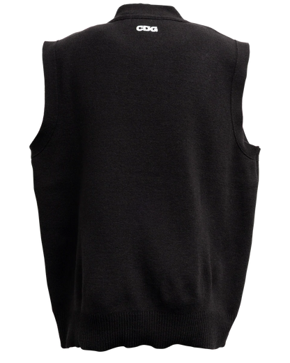 OVERSIZED CARDIGAN VEST - MOODY ORANGES
