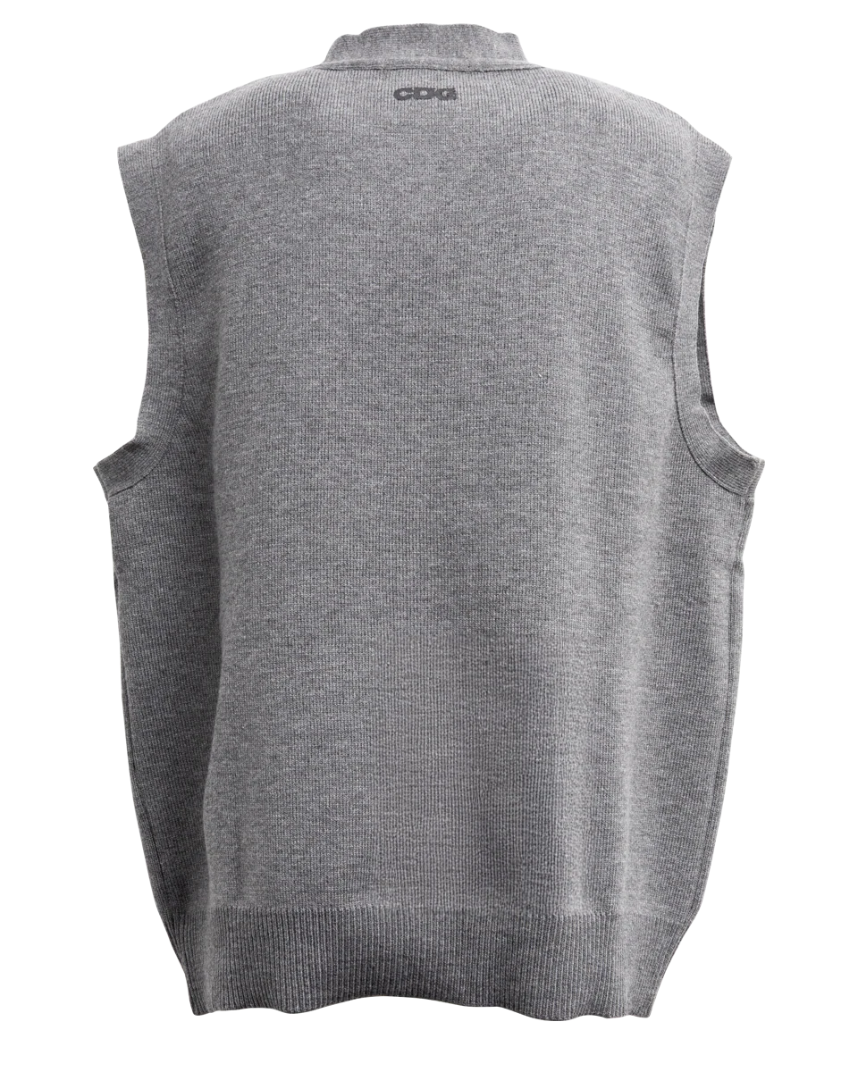 OVERSIZED CARDIGAN VEST - MOODY ORANGES