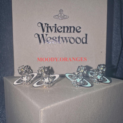 Vivienne Westwood Darlene Crystal Star Stud Earrings - MOODY ORANGES