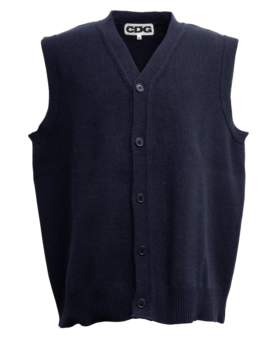 OVERSIZED CARDIGAN VEST - MOODY ORANGES