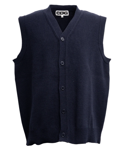 OVERSIZED CARDIGAN VEST - MOODY ORANGES