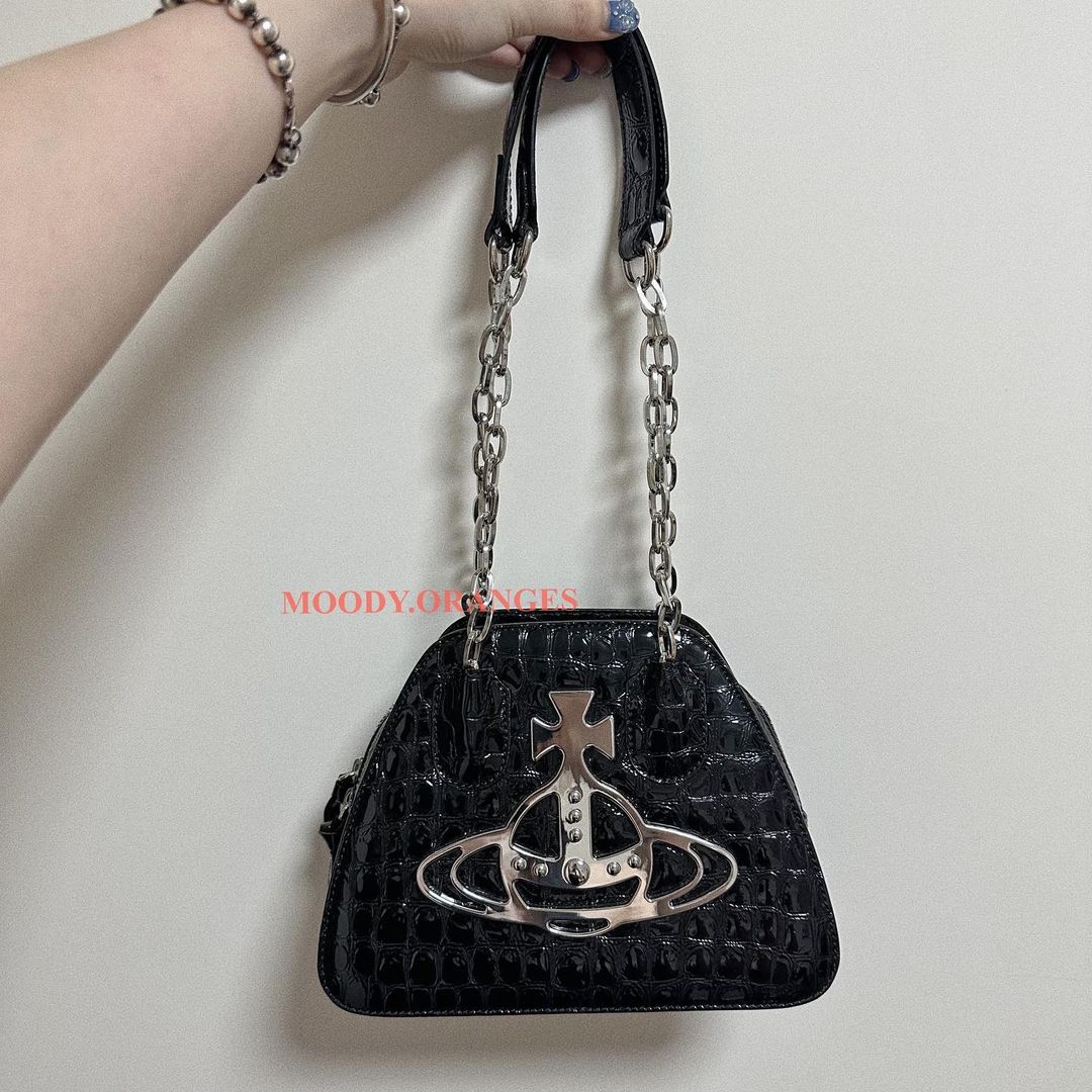 Vivienne Westwood Vintage Black Crocs Yasmine Bag - MOODY ORANGES