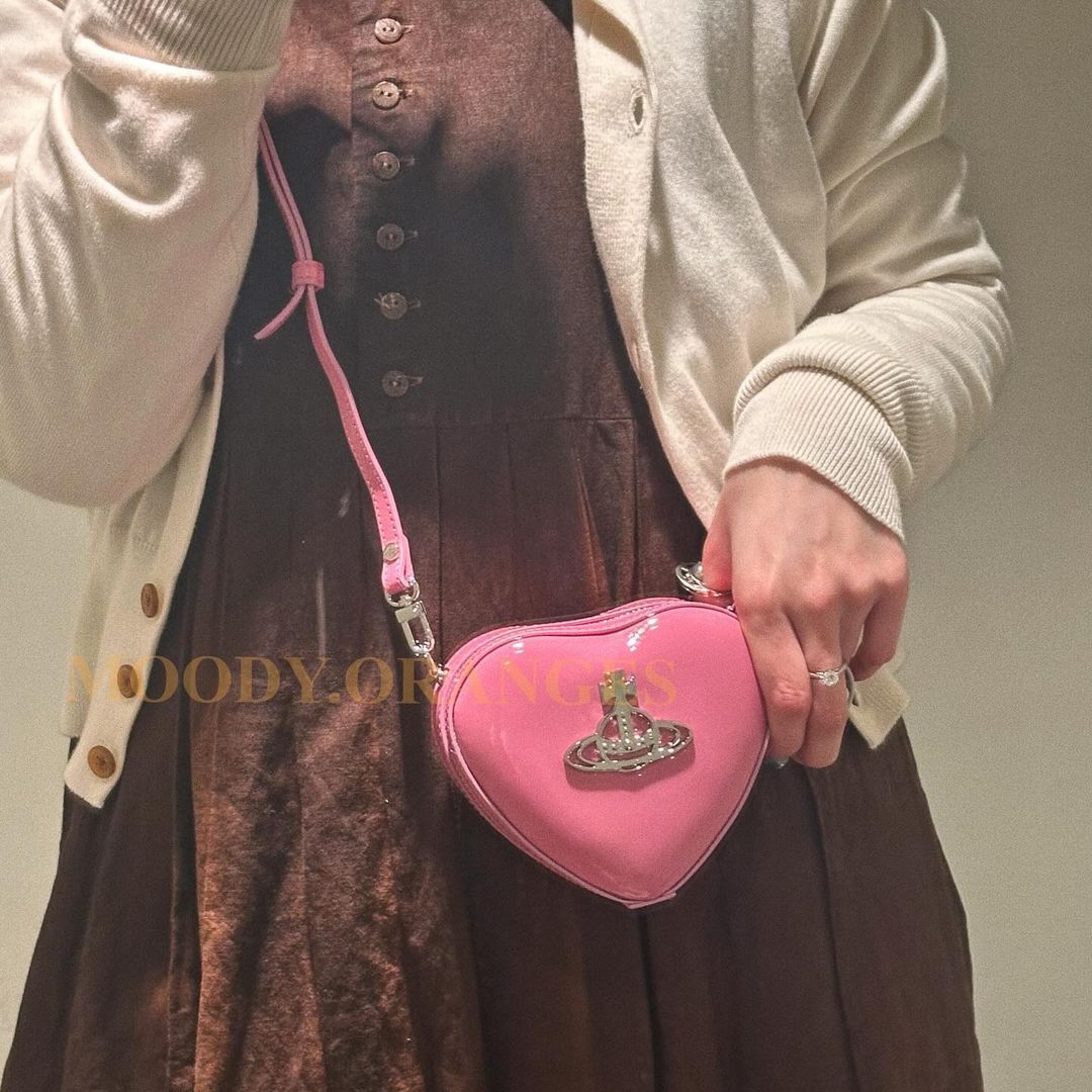 Vivienne Westwood Louise Heart Bag - MOODY ORANGES