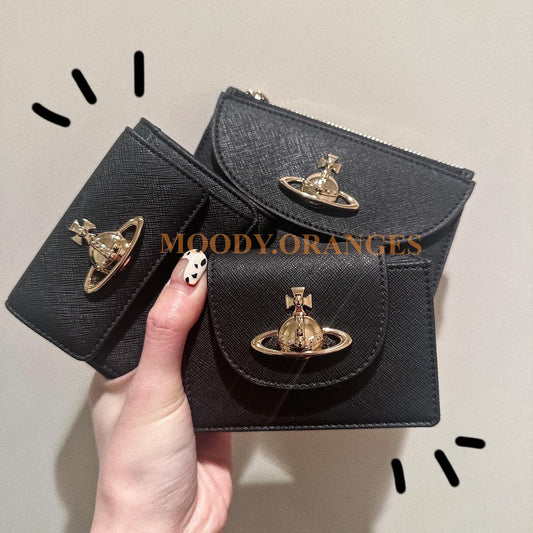 Vivienne Westwood Black/Gold Cardholder - MOODY ORANGES