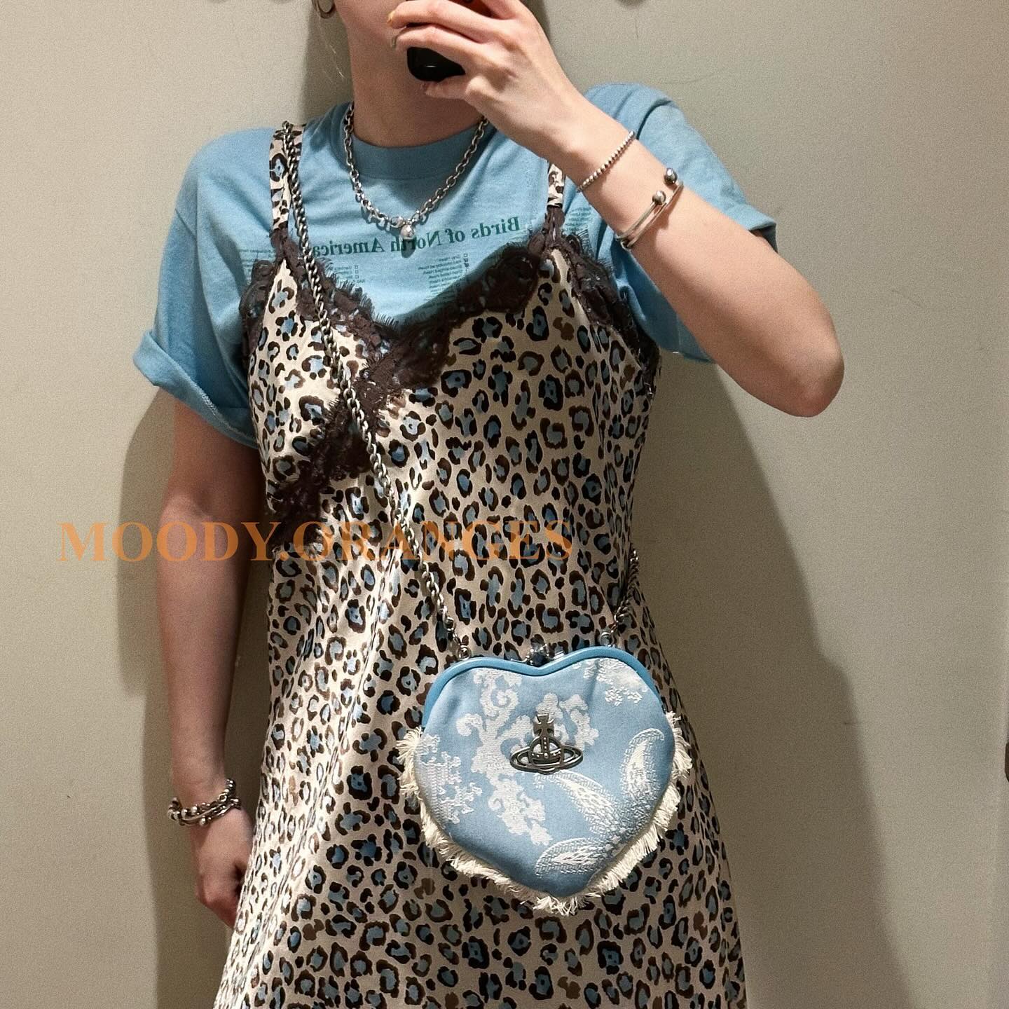 Vivienne Westwood Heart Cotton-Twill Bag Blue - MOODY ORANGES