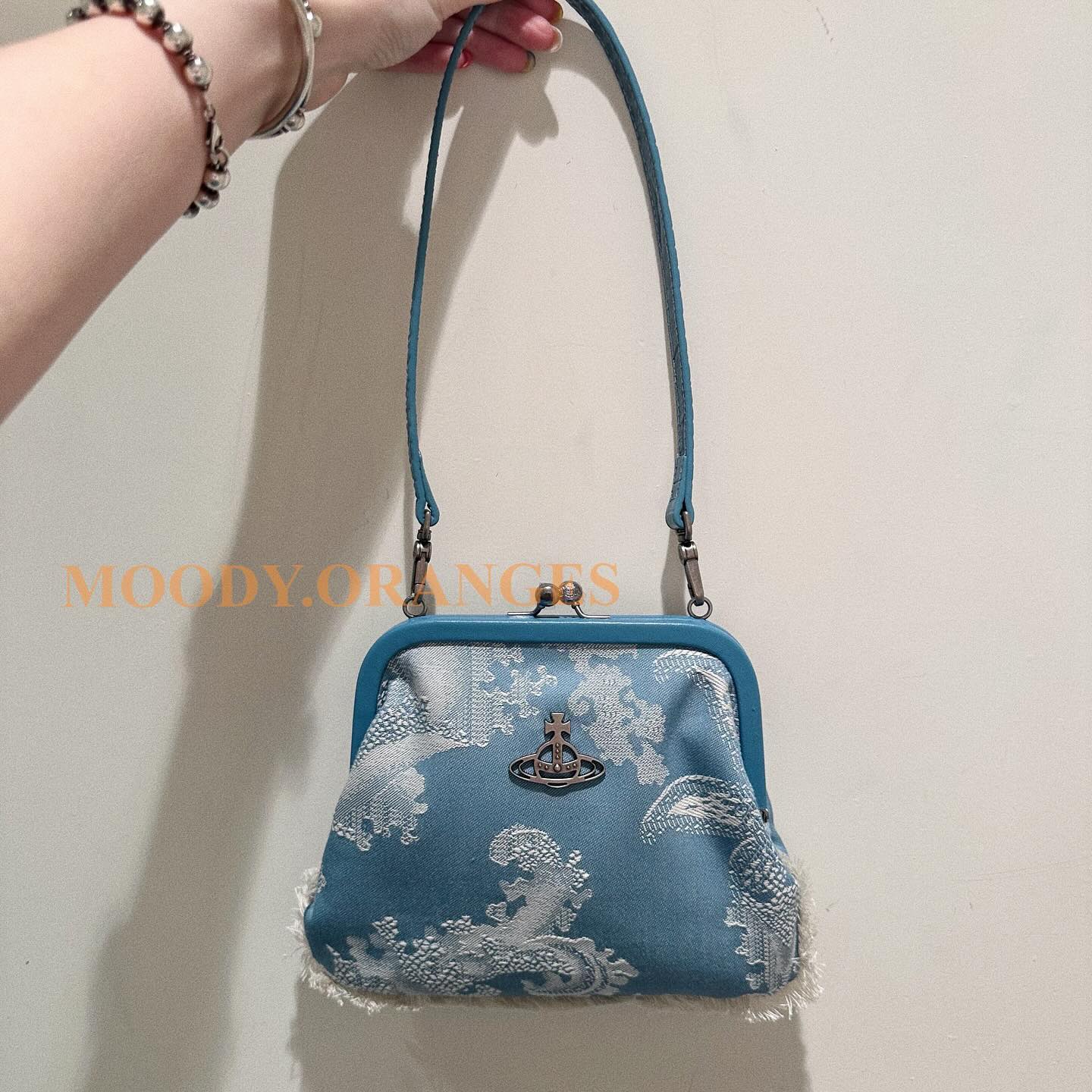 Vivienne Westwood Chelsea Cotton-Twill Bag Blue - MOODY ORANGES