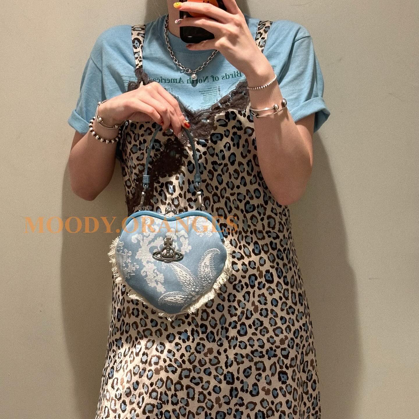 Vivienne Westwood Heart Cotton-Twill Bag Blue - MOODY ORANGES