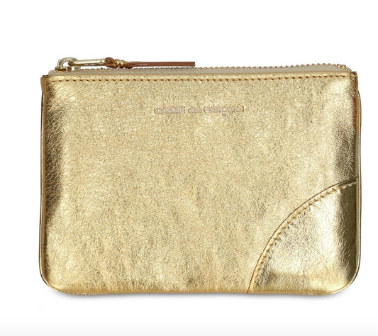 Comme des Garçons Wallet Gold Leather zip wallet - MOODY ORANGES