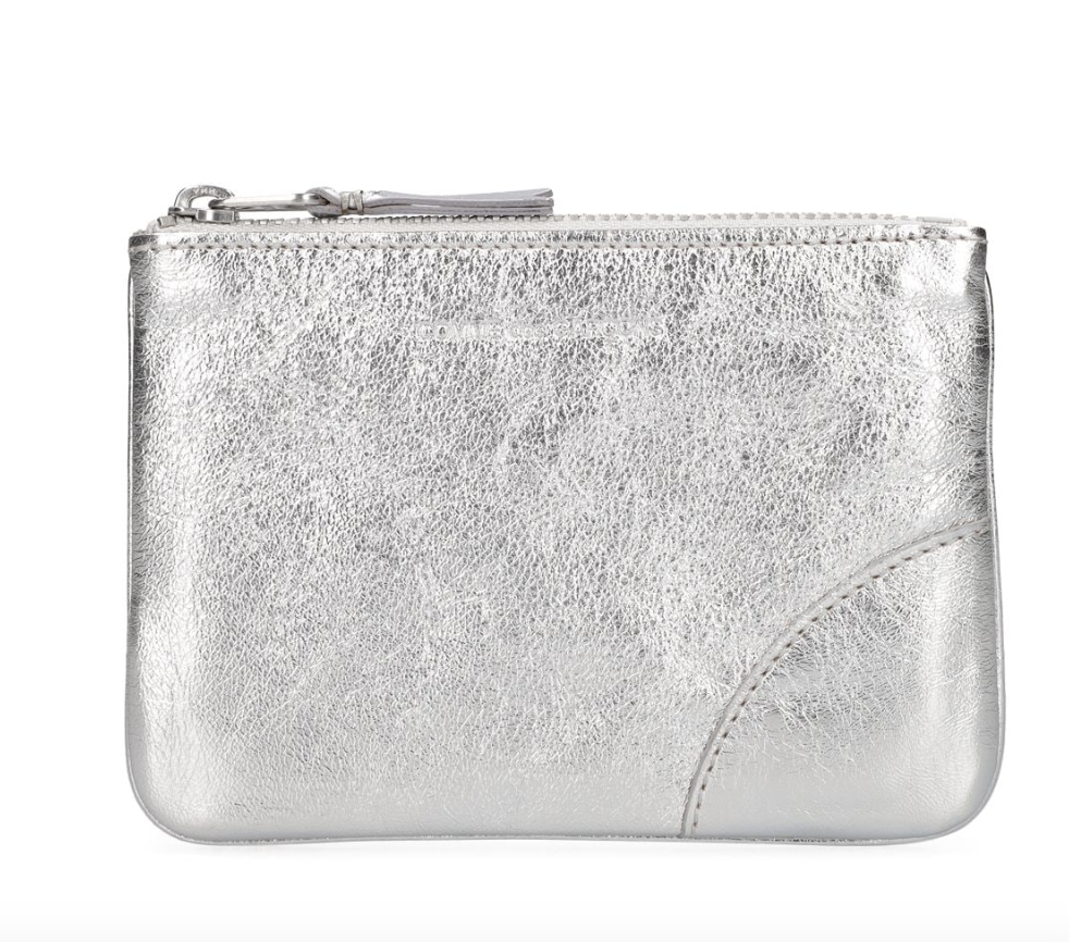 Comme des Garçons Wallet Silver Leather zip wallet - MOODY ORANGES