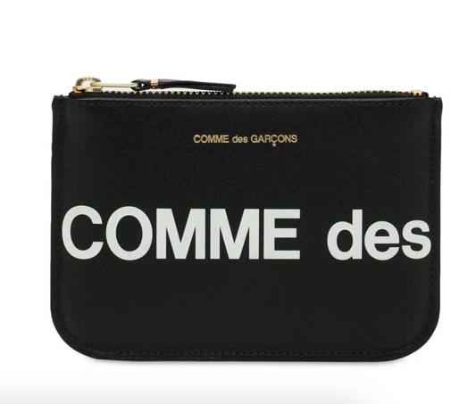 Comme des Garçons Wallet Black Huge logo leather wallet - MOODY ORANGES