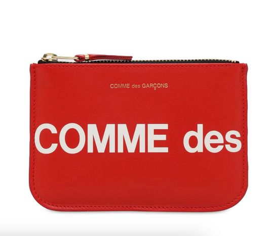 Comme des Garçons Wallet Red Huge logo leather wallet - MOODY ORANGES