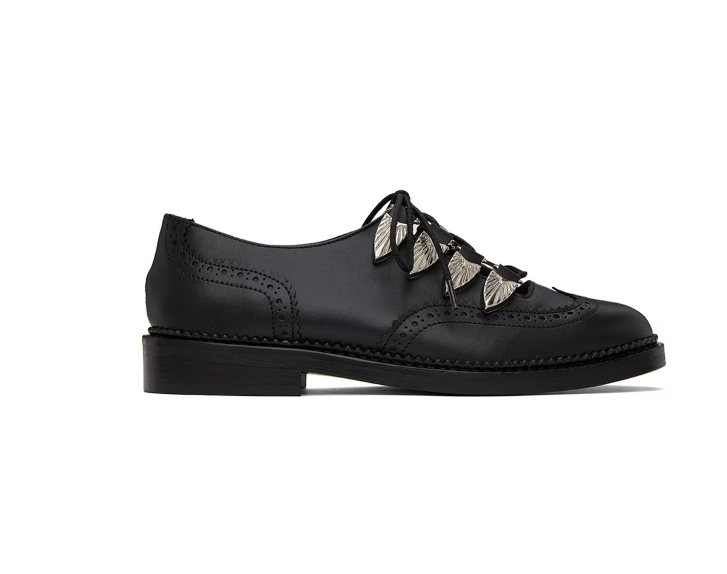 Toga Pulla Black Ghillie Oxfords - MOODY ORANGES