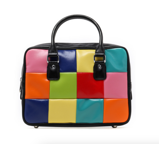 COMME des GARÇONS GIRL Patchwork cube bag - MOODY ORANGES