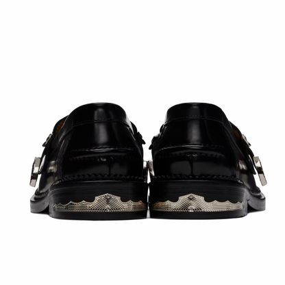 Toga Pulla Black Buckle Loafers