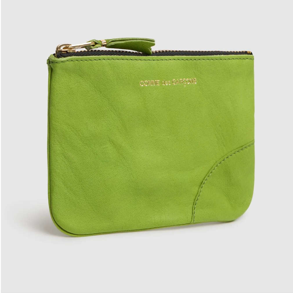 Comme des Garçons Wallet Green Washed zip wallet