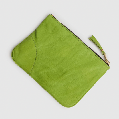 Comme des Garçons Wallet Green Washed zip wallet