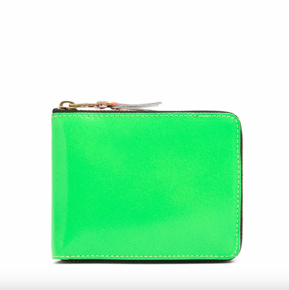 Comme des Garçons Wallet Super fluo leather zip-around wallet