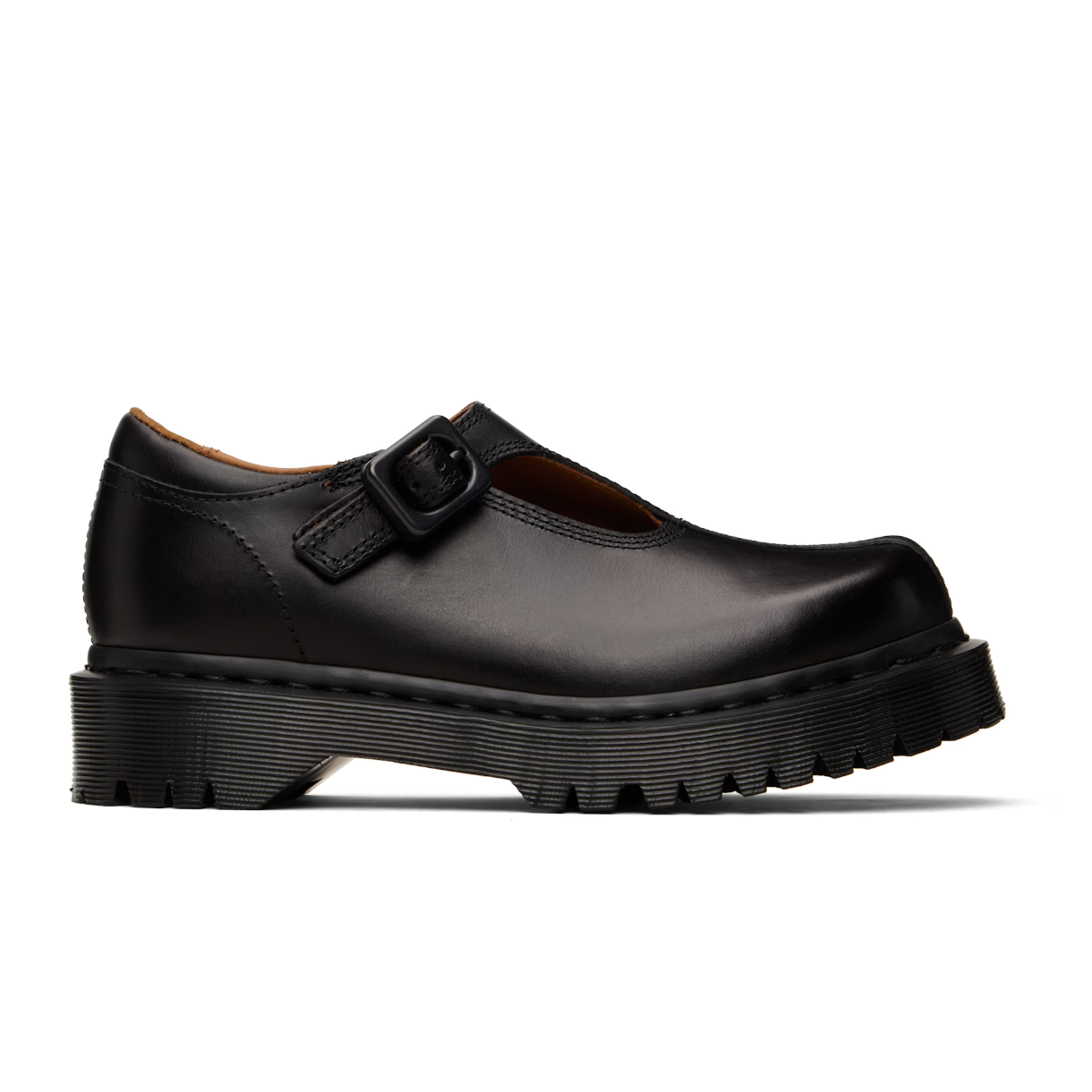 Dr. Martens Black Rejena Mary Jane Old Harness Leather Loafers - MOODY ORANGES