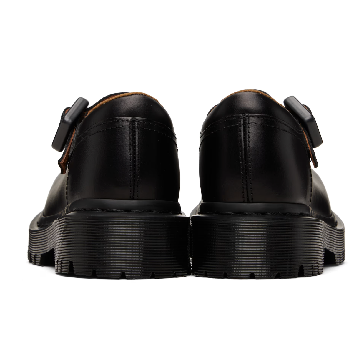 Dr. Martens Black Rejena Mary Jane Old Harness Leather Loafers - MOODY ORANGES