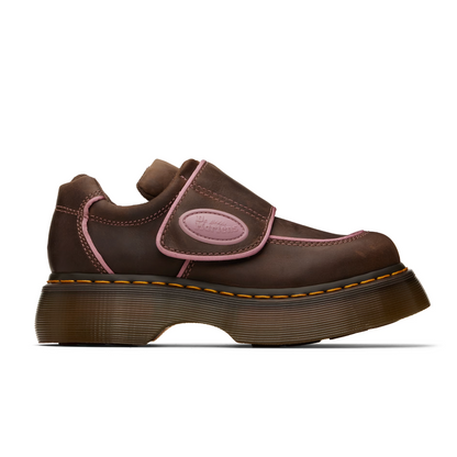 Dr. Martens Brown Buzz Strap Wyoming Loafers - MOODY ORANGES